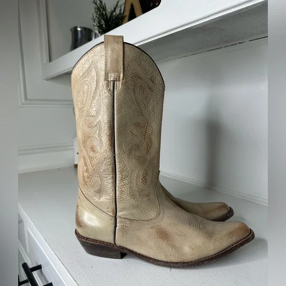 Bed|Stu Cobbler Series Women’s Handcrafted Leather Cowboy Boots Goodyear Welt - Picture 5 of 11